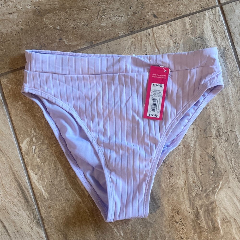 Xhilaration swimsuit bottoms lavender high waisted NWT